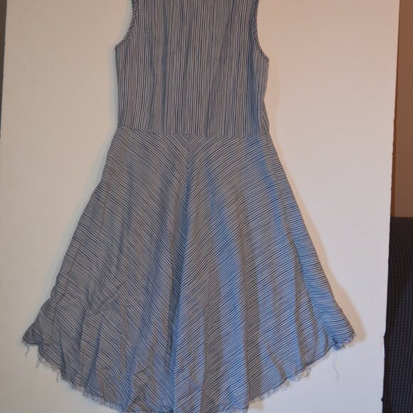 Splendid(R) Blue Tone Tencel Lyocell Fit&Flare Sleeveless Buttons Dress Girls 12 - Picture 9 of 11